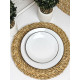 Тарілка обідня Intrendo Gasto Golden rim white IN0026ANT 26.5 см сіра