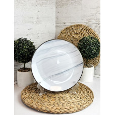 Тарілка обідня Intrendo Maritimo Golden rim white IN0026ANT 26.5 см сіра
