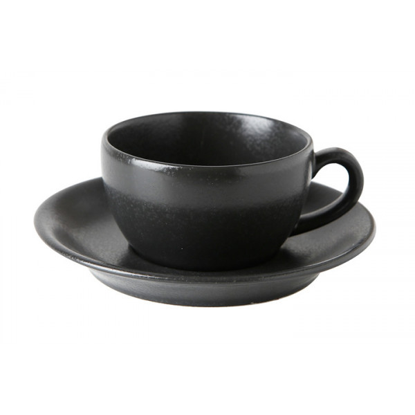 Чашка з блюдцем Seasons Black 213-222105-Bl 2 предмети чорна