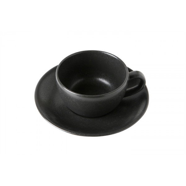 Чашка з блюдцем Seasons Black 213-222105-Bl 2 предмети чорна
