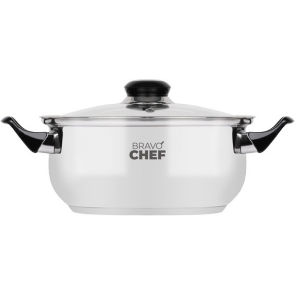 Каструля з кришкою Bravo Chef BC-2002-20 18 см 1.7 л срібляста