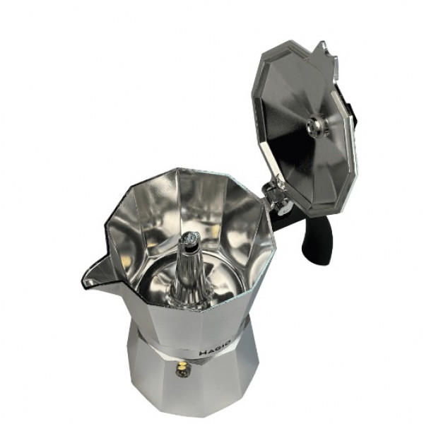 Гейзерна кавоварка Magio MG-1003 450 мл 9 чашок срібляста