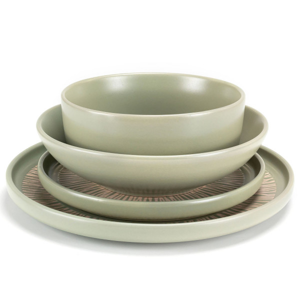 Тарілка глибока Holmer Herb SP-01205-GP 20.5 см оливкова