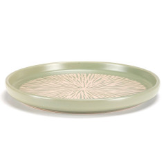Тарілка десертна Holmer Herb DP-01205-GP 20.5 см оливкова