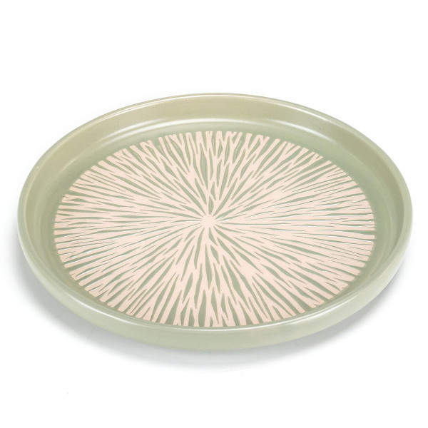 Тарілка десертна Holmer Herb DP-01205-GP 20.5 см оливкова