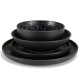 Тарілка десертна Holmer Volcano DP-01205-BD 20.5 см чорна