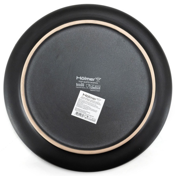 Тарілка обідня Holmer Volcano FP-01265-BD 26.5 см чорна