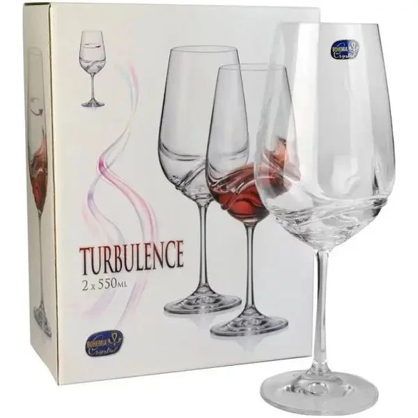 Набір бокалів для вина Bohemia Turbulence 40774 550 550 мл 2 шт
