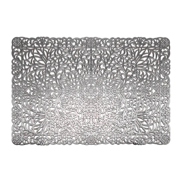 Килимок для сервірування столу Versailles Мереживо VS-PM3045-43 45х30 см сріблястий