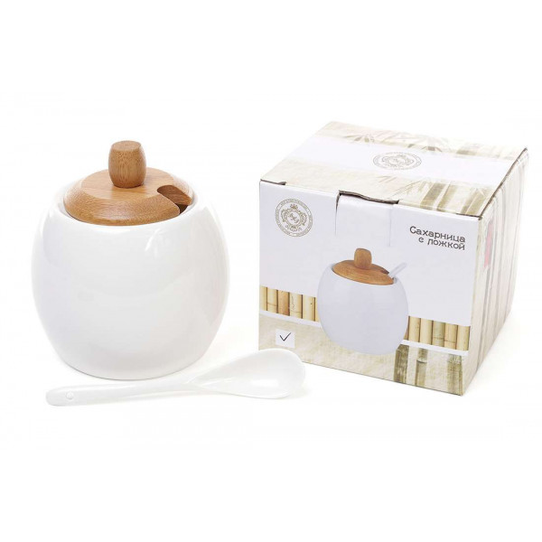 Цукорниця з ложкою Naturel BonaDi 375-328