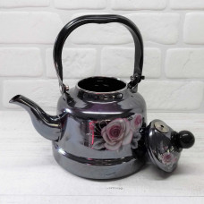Чайник на плиту Edenberg Рози EB-3355-Roses-Black 1.7 л чорний