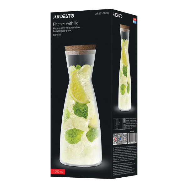 Графін із кришкою Ardesto AR2610BGB 1 л