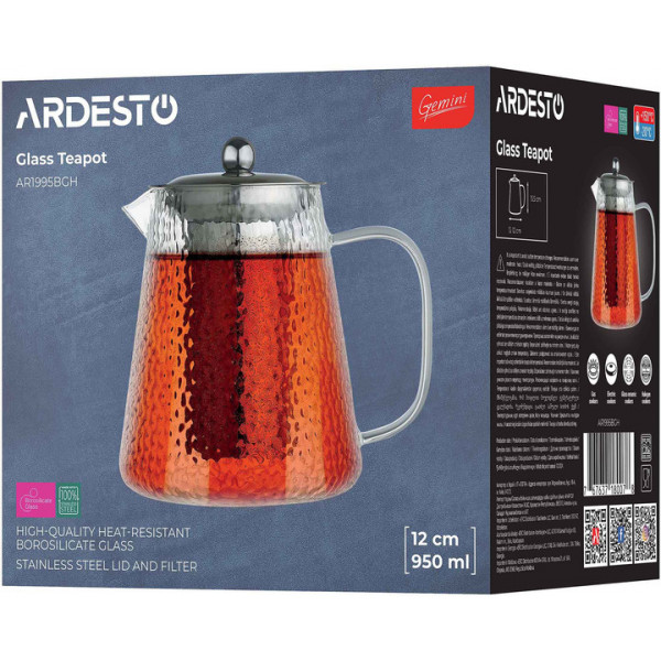 Чайник для заварювання Ardesto Gemini AR1995BGH 950 мл