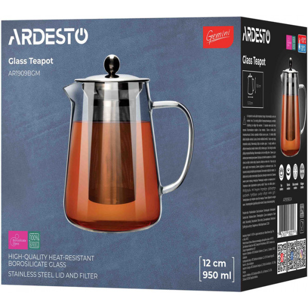 Чайник для заварювання Ardesto Gemini Milano AR1909BGM 950 мл