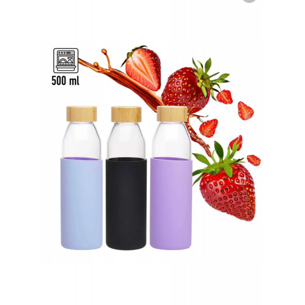 Пляшка для води Kamille KM9022 Violet 500 мл фіолетова