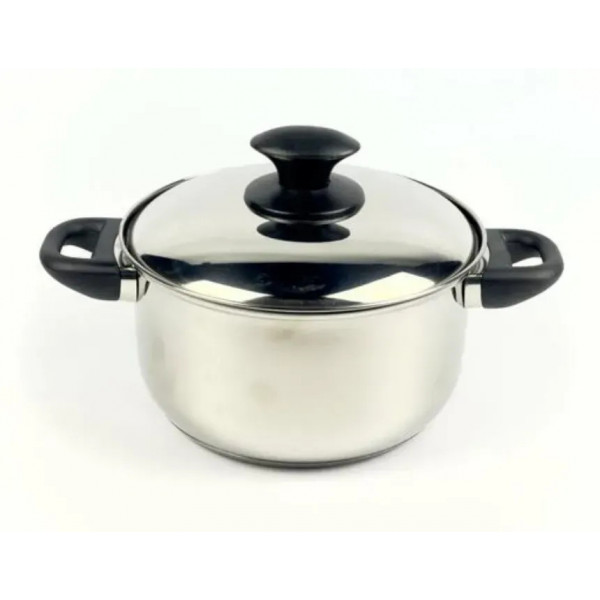 Каструля з кришкою Best Seller 002C 2.5 л 18х10 см срібляста