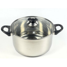 Каструля з кришкою Best Seller FH-222-22 22 см 4.7 л срібляста