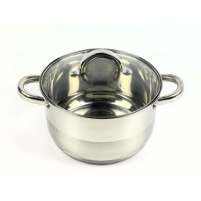 Каструля з кришкою Best Seller KH-2245 20 см 3.4 л срібляста