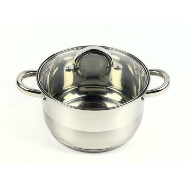 Каструля з кришкою Best Seller KH-2245 20 см 3.4 л срібляста