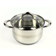 Каструля з кришкою Best Seller LB-1841C 20х11.5 см 3.4 л срібляста