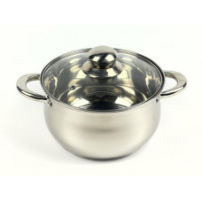 Каструля з кришкою Best Seller LB-1927CD 22х12.5 см 4.5 л срібляста