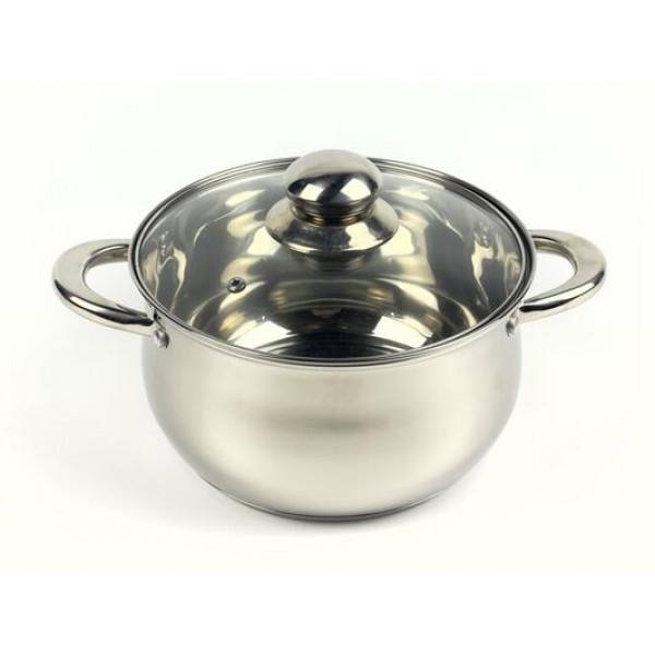 Каструля з кришкою Best Seller LB-1927CD 22х12.5 см 4.5 л срібляста