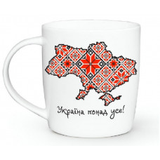 Кружка Kvarta Вишиванка карта KV-D-1979 360 мл белая