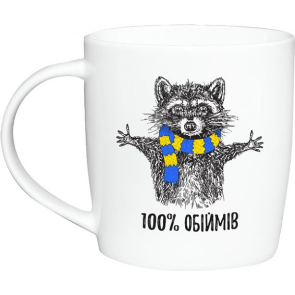 Кружка Kvarta Єнот KV-D-1806 360 мл белая