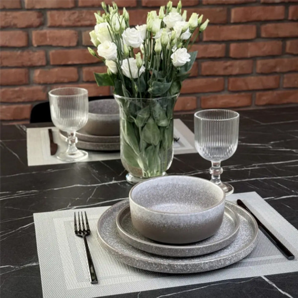 Тарілка десертна Lingte Granite LTS08-2 21 см сіра