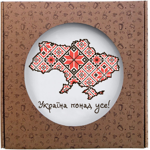 Тарілка обідня Kvarta Вишиванка KV-D-1213 25 см біла