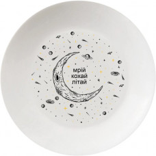 Тарілка обідня Kvarta Мрій кохай літай KV-D-1245 25 см біла