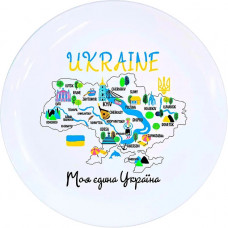 Тарілка обідня Kvarta Україна KV-D-1210 25 см біла
