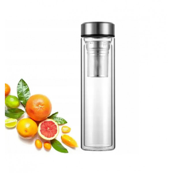 Термос скляний з подвійною стінкою Kamille KM9021 450 мл