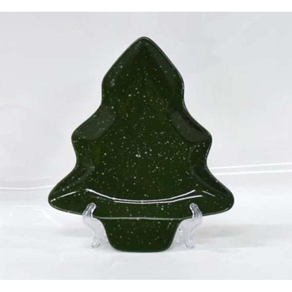 Блюдо Ardesto Christmas New Year's AR3089 22х19 см зелене