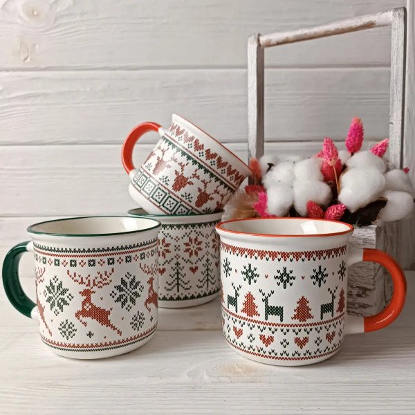 Кружка Vittora Новогодние узоры VT-C-339355 355 мл