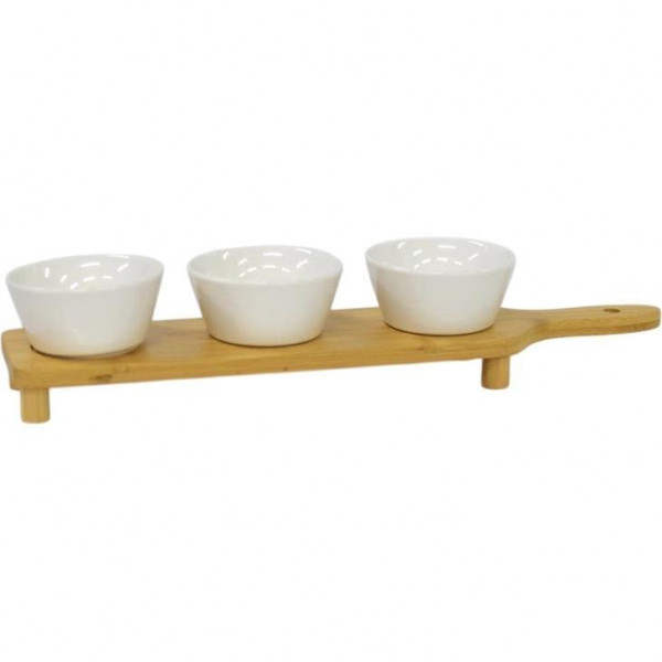 Набір соусників на підставці Ardesto Midori AR0925S 110 мл 4 предмети білий