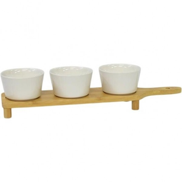 Набір соусників на підставці Ardesto Midori AR0926S 150 мл 4 предмети білий