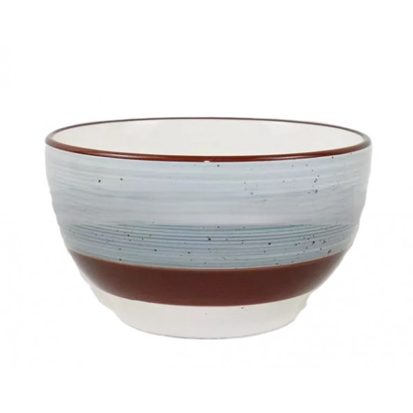 Салатник Ardesto Salerno AR1214SG 700 мл 14 см сірий із чорним