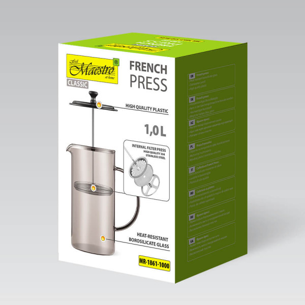 Френч-прес Maestro MR-1861-1000 1000 мл коричневий