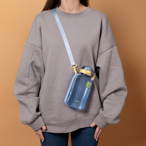 Пляшка-фляга YES Fusion 708196 750 мл жовта з блакитним