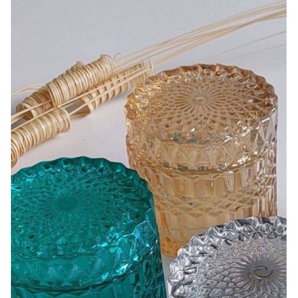 Цукерниця OLens Бурштинове дзеркало 101-095 9х8.5 см бурштинова