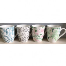 Набір кружок Stenson Leaves RX-00832 350 мл 12 шт