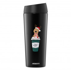 Термочашка Ardesto Сoffee Time Reindeer AR2645RN 450 мл чорна