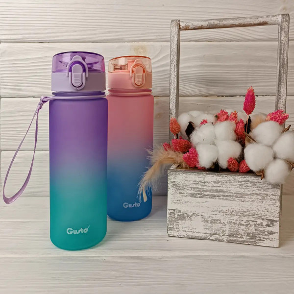 Пляшка для води Gusto GT-699007-450 lilac 450 мл бузкова