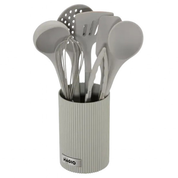 Набір кухонного приладдя Magio MG-1129 8 предметів сірий