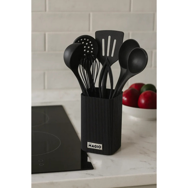 Набір кухонного приладдя Magio MG-1130 8 предметів чорний