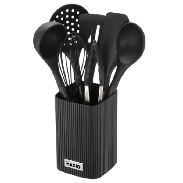 Набір кухонного приладдя Magio MG-1130 8 предметів чорний