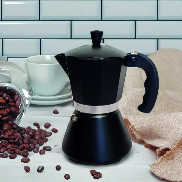 Гейзерна кавоварка Gusto Garda GU-1004-3 150 мл 3 чашки чорна