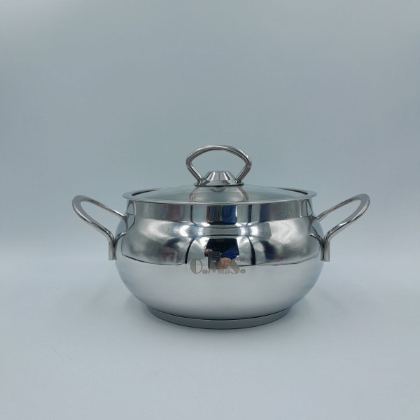 Каструля зі скляною кришкою OMS 2009-12-0,9л 0.9 л 12 см сіра