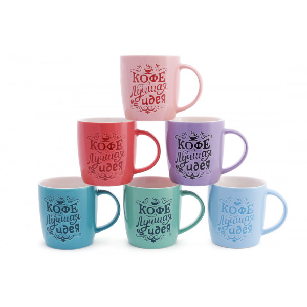 Кружка порцеляновий Кава - найкраща ідея 380 мл Bona Di 249-337